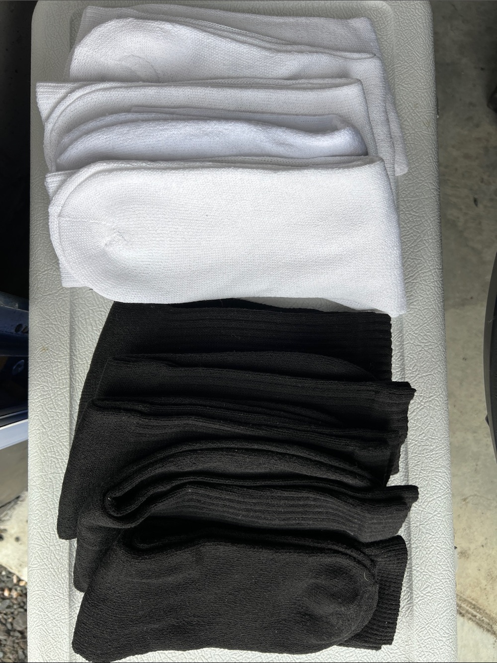 Classic Men's Crew Socks - 10 Pack (5 White, 5 Black)